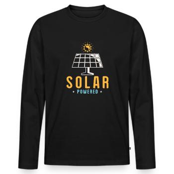 Solar Panel Solar Energy Solar Power - Men's Premium Organic Long Sleeve Shirt - black - Front - Nico (187cm)