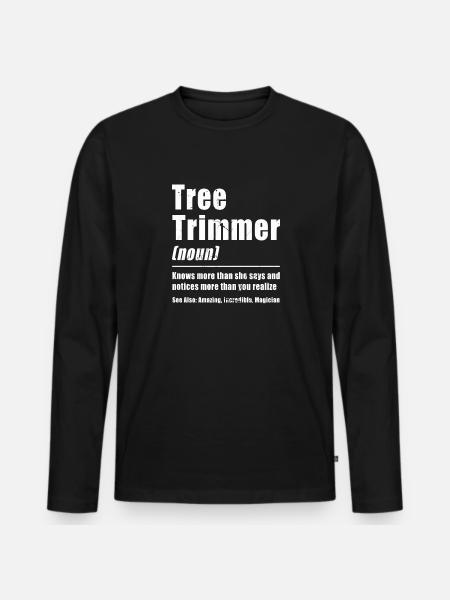Bûcheron tronçonneuse arboriste - T-shirt manches longues Premium bio Homme - noir