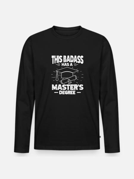 Master's Degree Studies Master's Degree - Men's Premium Organic Long Sleeve Shirt - black