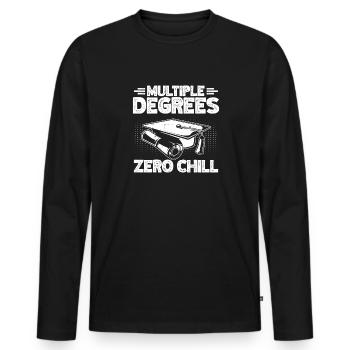 Master's Degree Studium Master Abschluss - Männer Premium Bio Langarmshirt - Schwarz - Vorne - Nico (187cm)