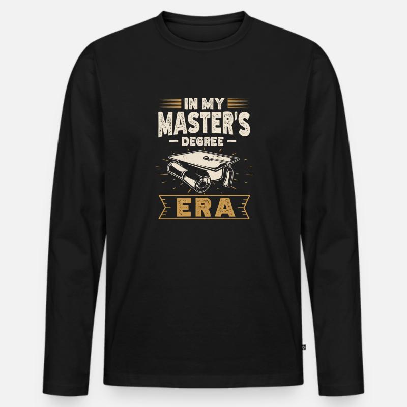Master's Degree Studies Master's Degree - Men's Premium Organic Long Sleeve Shirt - black