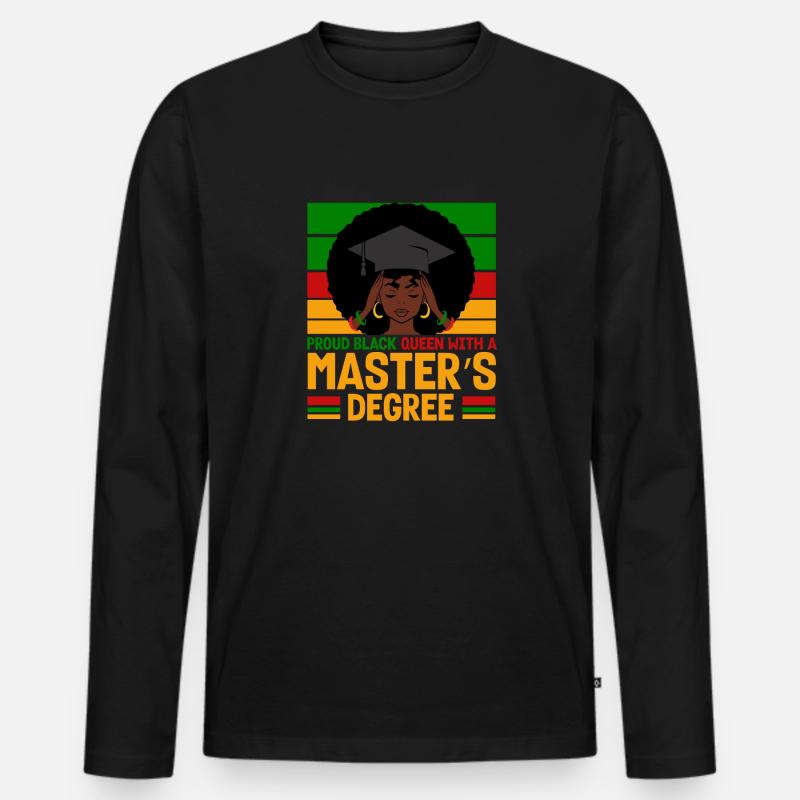 Master's Degree Studium Master Abschluss - Männer Premium Bio Langarmshirt - Schwarz