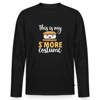 S'more Lagerfeuer Marshmallow Camping - Männer Premium Bio Langarmshirt - Schwarz - Vorne - Nico (187cm)
