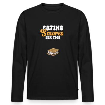 S'more Lagerfeuer Marshmallow Camping - Männer Premium Bio Langarmshirt - Schwarz - Vorne - Nico (187cm)