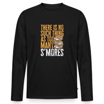 S'more Lagerfeuer Marshmallow Camping - Männer Premium Bio Langarmshirt - Schwarz - Vorne - Nico (187cm)