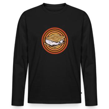S'more Lagerfeuer Marshmallow Camping - Männer Premium Bio Langarmshirt - Schwarz - Vorne - Nico (187cm)