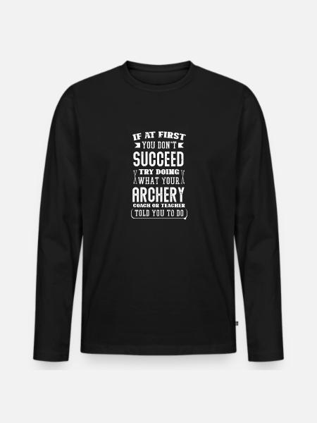 Archery Archery Bow - Men's Premium Organic Long Sleeve Shirt - black