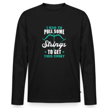 Arc de tir à l’arc - T-shirt manches longues Premium bio Homme - noir - Devant - Nico (187cm)