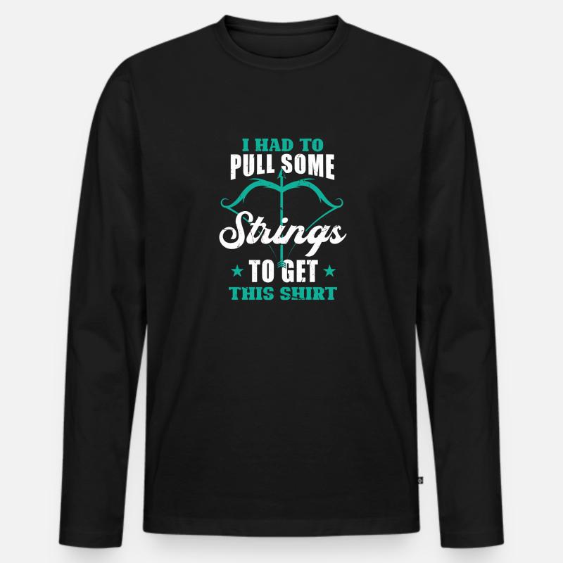 Archery Bogenschießen Bogen - Männer Premium Bio Langarmshirt - Schwarz