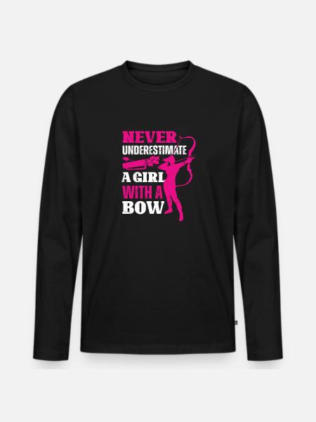 Archery Archery Bow - Men's Premium Organic Long Sleeve Shirt - black
