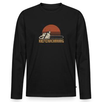 Kiefernchirurg - Männer Premium Bio Langarmshirt - Schwarz - Vorne - Nico (187cm)