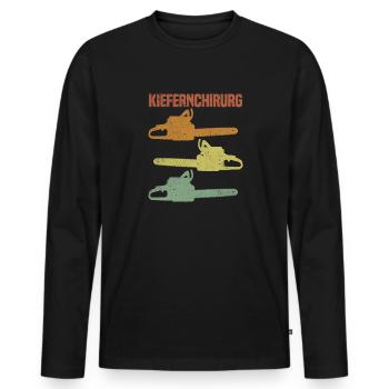 Kiefernchirurg - Männer Premium Bio Langarmshirt - Schwarz - Vorne - Nico (187cm)