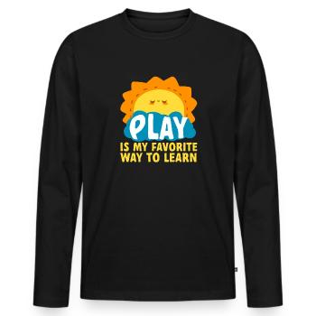 Physiotherapie Kinderphysiotherapeutin - Männer Premium Bio Langarmshirt - Schwarz - Vorne - Nico (187cm)