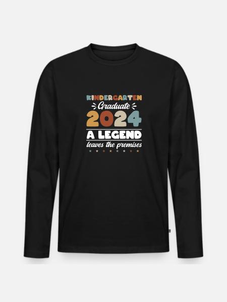 Proud Kindergarten Graduate 2024 - Men's Premium Organic Long Sleeve Shirt - black
