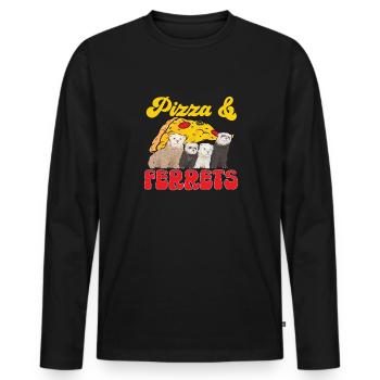 Ferret Owner Ferret - Men's Premium Organic Long Sleeve Shirt - black - Front - Nico (187cm)