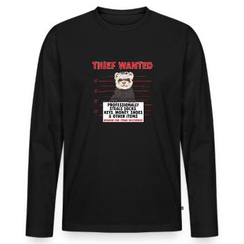 Ferret Owner Ferret - Men's Premium Organic Long Sleeve Shirt - black - Front - Nico (187cm)