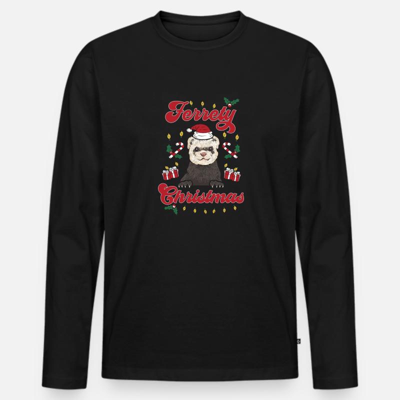 Frettchen Besitzer Frettchen - Männer Premium Bio Langarmshirt - Schwarz