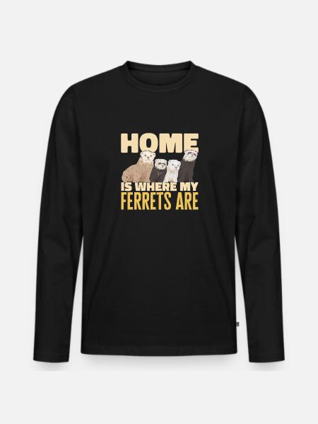Frettchen Besitzer Frettchen - Männer Premium Bio Langarmshirt - Schwarz