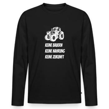 Farmers' Demo Farmers' Strike Farmers Farmers - Men's Premium Organic Long Sleeve Shirt - black - Front - Nico (187cm)