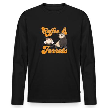 Frettchen Besitzer Frettchen - Männer Premium Bio Langarmshirt - Schwarz - Vorne - Nico (187cm)