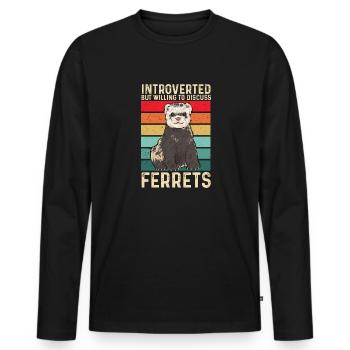 Frettchen Besitzer Frettchen - Männer Premium Bio Langarmshirt - Schwarz - Vorne - Nico (187cm)