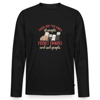 Ferret Owner Ferret - Men's Premium Organic Long Sleeve Shirt - black - Front - Nico (187cm)