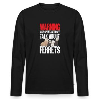 Frettchen Besitzer Frettchen - Männer Premium Bio Langarmshirt - Schwarz - Vorne - Nico (187cm)