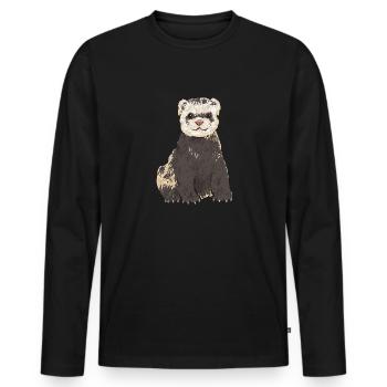 Frettchen Besitzer Frettchen - Männer Premium Bio Langarmshirt - Schwarz - Vorne - Nico (187cm)