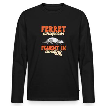 Ferret Owner Ferret - Men's Premium Organic Long Sleeve Shirt - black - Front - Nico (187cm)