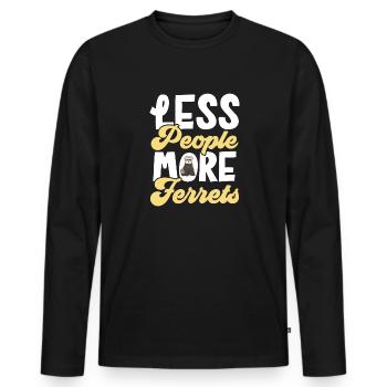 Ferret Owner Ferret - Men's Premium Organic Long Sleeve Shirt - black - Front - Nico (187cm)