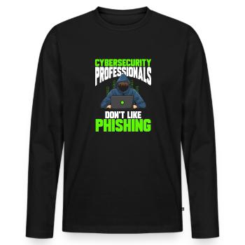 Cybersecurity Hackers IT Security - Men's Premium Organic Long Sleeve Shirt - black - Front - Nico (187cm)
