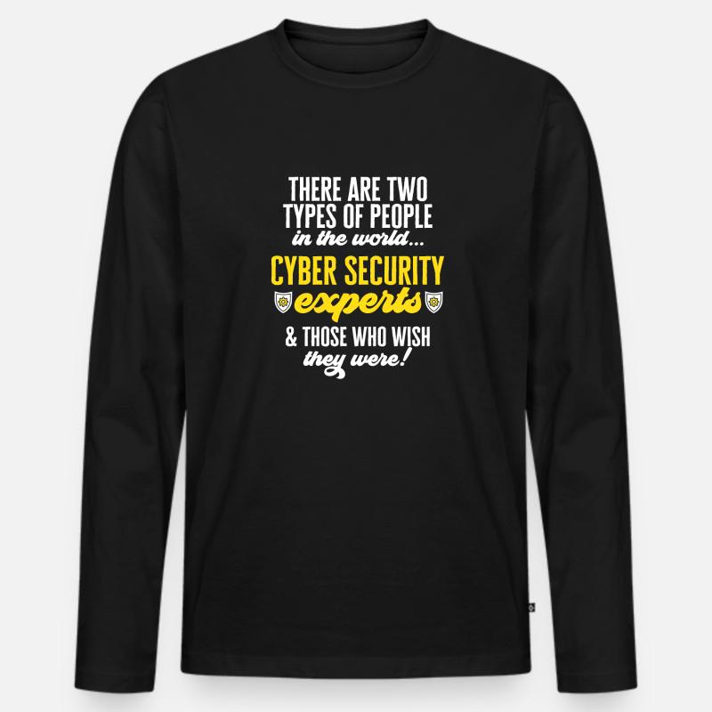 Cybersecurity Hacker IT-Sicherheit - Männer Premium Bio Langarmshirt - Schwarz