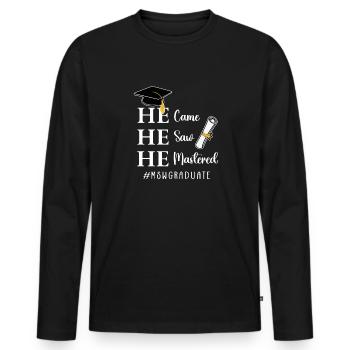 Master Of Social Work Soziale Arbeit Studium - Männer Premium Bio Langarmshirt - Schwarz - Vorne - Nico (187cm)