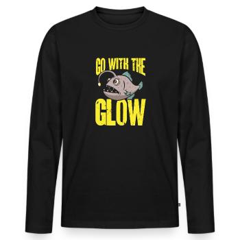 Frogfish Deep Sea Angler Angler Fish - Men's Premium Organic Long Sleeve Shirt - black - Front - Nico (187cm)