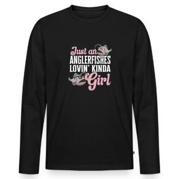 Frogfish Deep Sea Angler Angler Fish - Men's Premium Organic Long Sleeve Shirt - black - Front - Nico (187cm)
