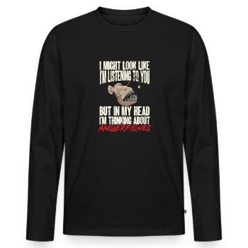 Frogfish Deep Sea Angler Angler Fish - Men's Premium Organic Long Sleeve Shirt - black - Front - Nico (187cm)