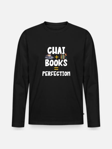 Chai Tee Masala Chai - Männer Premium Bio Langarmshirt - Schwarz