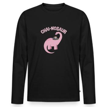 Thé Chai Masala Chai - T-shirt manches longues Premium bio Homme - noir - Devant - Nico (187cm)