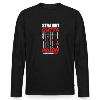 Pénitencier d’infirmières - T-shirt manches longues Premium bio Homme - noir - Devant - Nico (187cm)