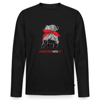 Nurse Penitentiary Prison - Men's Premium Organic Long Sleeve Shirt - black - Front - Nico (187cm)