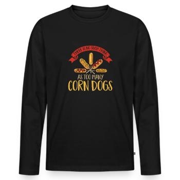 Corn Dog Corndog - Men's Premium Organic Long Sleeve Shirt - black - Front - Nico (187cm)