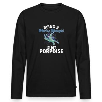 Marine Biology Ocean Marine Biologist - Men's Premium Organic Long Sleeve Shirt - black - Front - Nico (187cm)