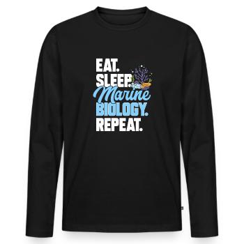 Marine Biology Ocean Marine Biologist - Men's Premium Organic Long Sleeve Shirt - black - Front - Nico (187cm)