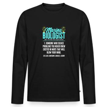 Marine Biology Ocean Marine Biologist - Men's Premium Organic Long Sleeve Shirt - black - Front - Nico (187cm)