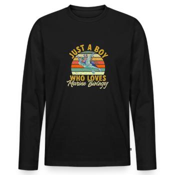 Marine Biology Ocean Marine Biologist - Men's Premium Organic Long Sleeve Shirt - black - Front - Nico (187cm)