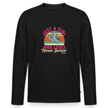 Marine Biology Ocean Marine Biologist - Men's Premium Organic Long Sleeve Shirt - black - Front - Nico (187cm)