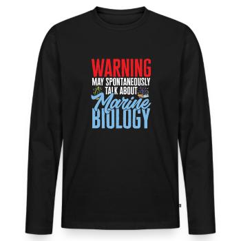 Marine Biology Ocean Marine Biologist - Men's Premium Organic Long Sleeve Shirt - black - Front - Nico (187cm)