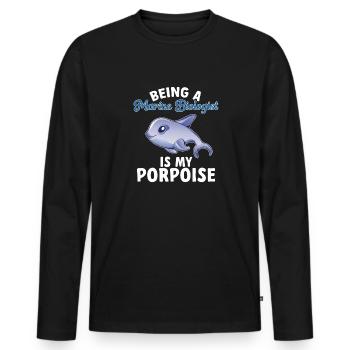 Marine Biology Ocean Marine Biologist - Men's Premium Organic Long Sleeve Shirt - black - Front - Nico (187cm)