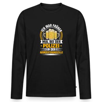 Dicton de bière, sobriété Cell Beer Lover - T-shirt manches longues Premium bio Homme - noir - Devant - Nico (187cm)