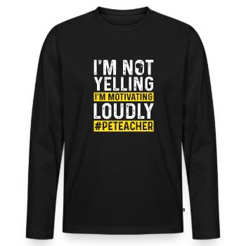 Physical Education Teacher Physical Education Teacher - Men's Premium Organic Long Sleeve Shirt - black - Front - Nico (187cm)